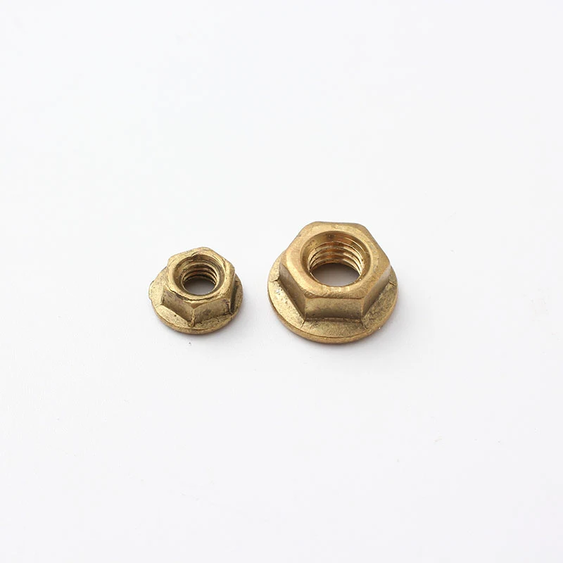 Copper Brass DIN6923 Hex Flange Nuts (5)