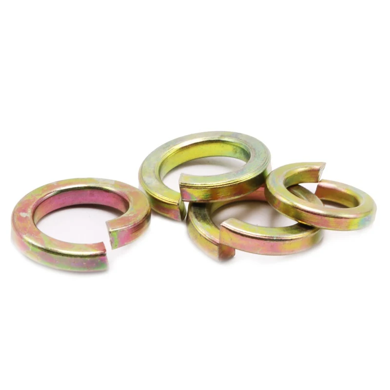 Color Yellow Zinc Plated Steel DIN127 Spring Washers
