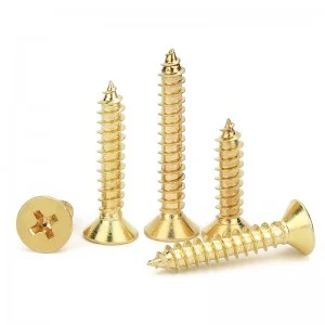 304 stainless steel cross countersunk head self-tapping screw Color zinc platingFlat head self-tapping screw