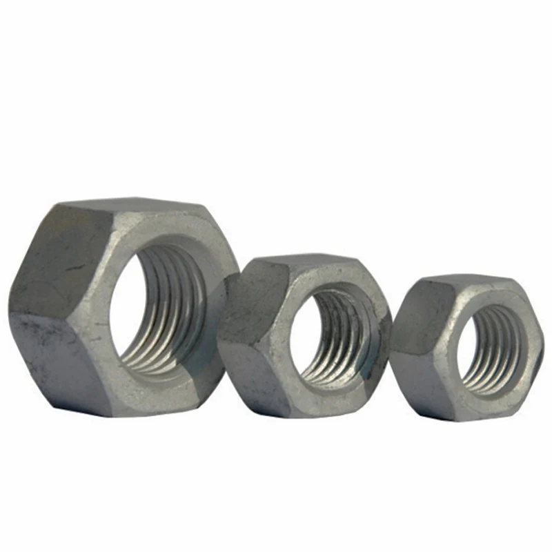 High Strength Grade 4 8 10 12 Steel Hot Dip Galvanized DIN934 Hex Nuts (2)