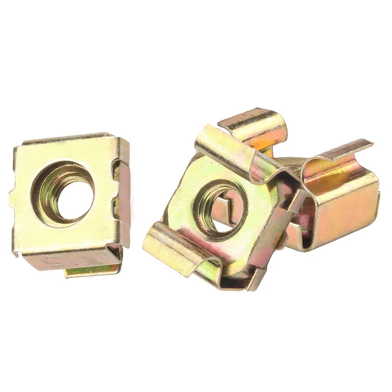 High Strength Grade 4 8 10 12 Steel Color Yellow Zinc Plated Cage Nuts (8)