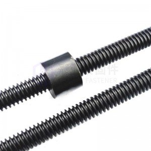 High strength black trapezoidal threaded rod