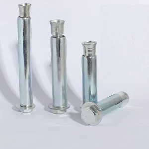Blue white zinc metal flat head cross expansion screw Explosion-proof screw expansion bolt