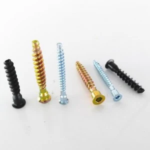 Countersunk hexagon socket head tapping screws Yellow zinc plating Wood screws