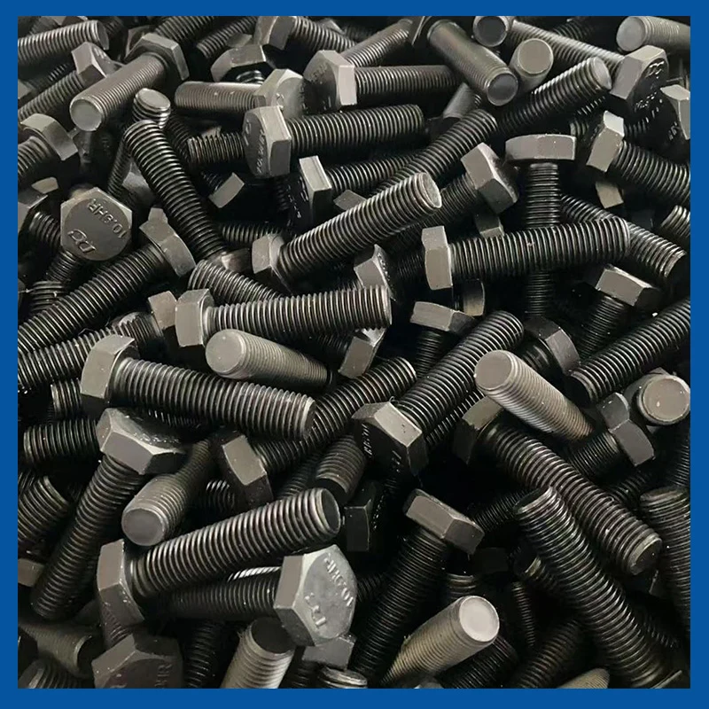 High Strength Grade 8.8 10.9 12.9 Steel DIN931 DIN933 Black Oxide Hex Bolts
