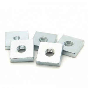 High Strength Grade 4 8 10 12 Steel Galvanized Blue White Zinc Plated DIN562 Square thin nuts