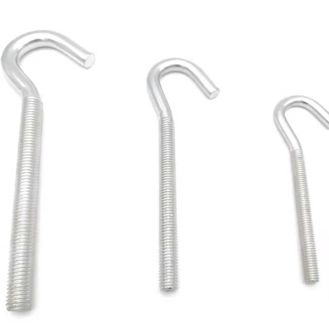 Carbon steel eye bolt sheep horn hook screw galvanized hook bolt image 2