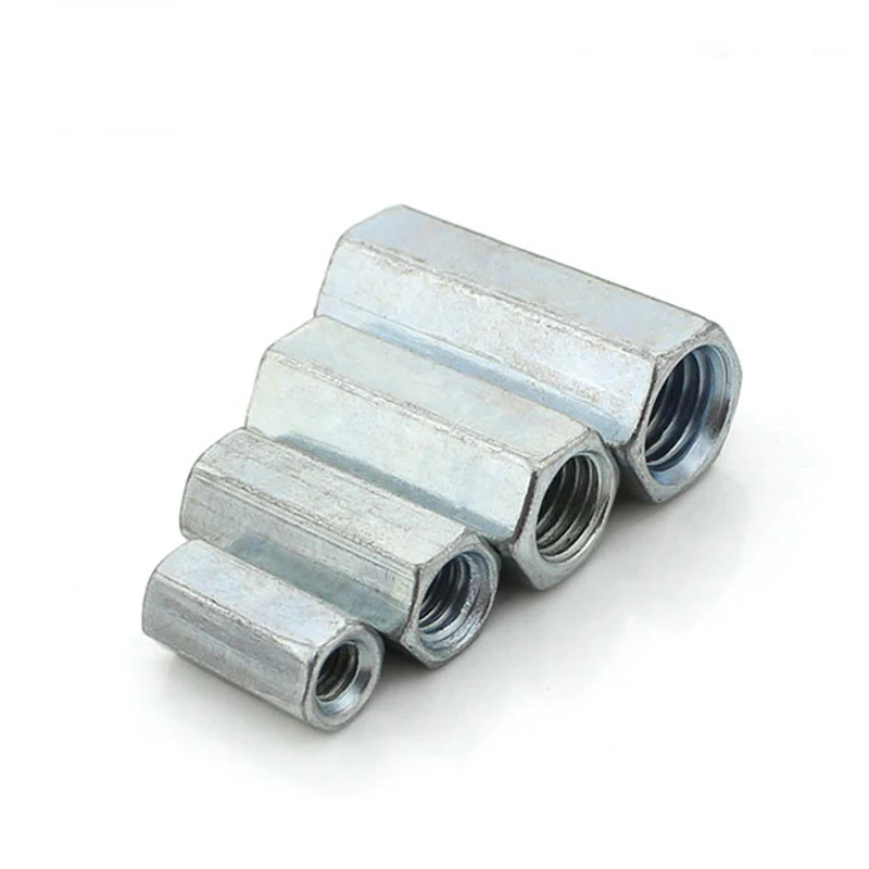DIN6334 long nut hex nuts galvanized hexagon coupling nuts image 2