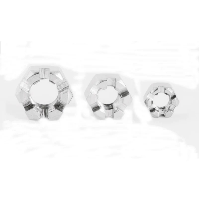 fasteners carbon steel zinc galvanized Hexagon slotted nut DIN935 image 2