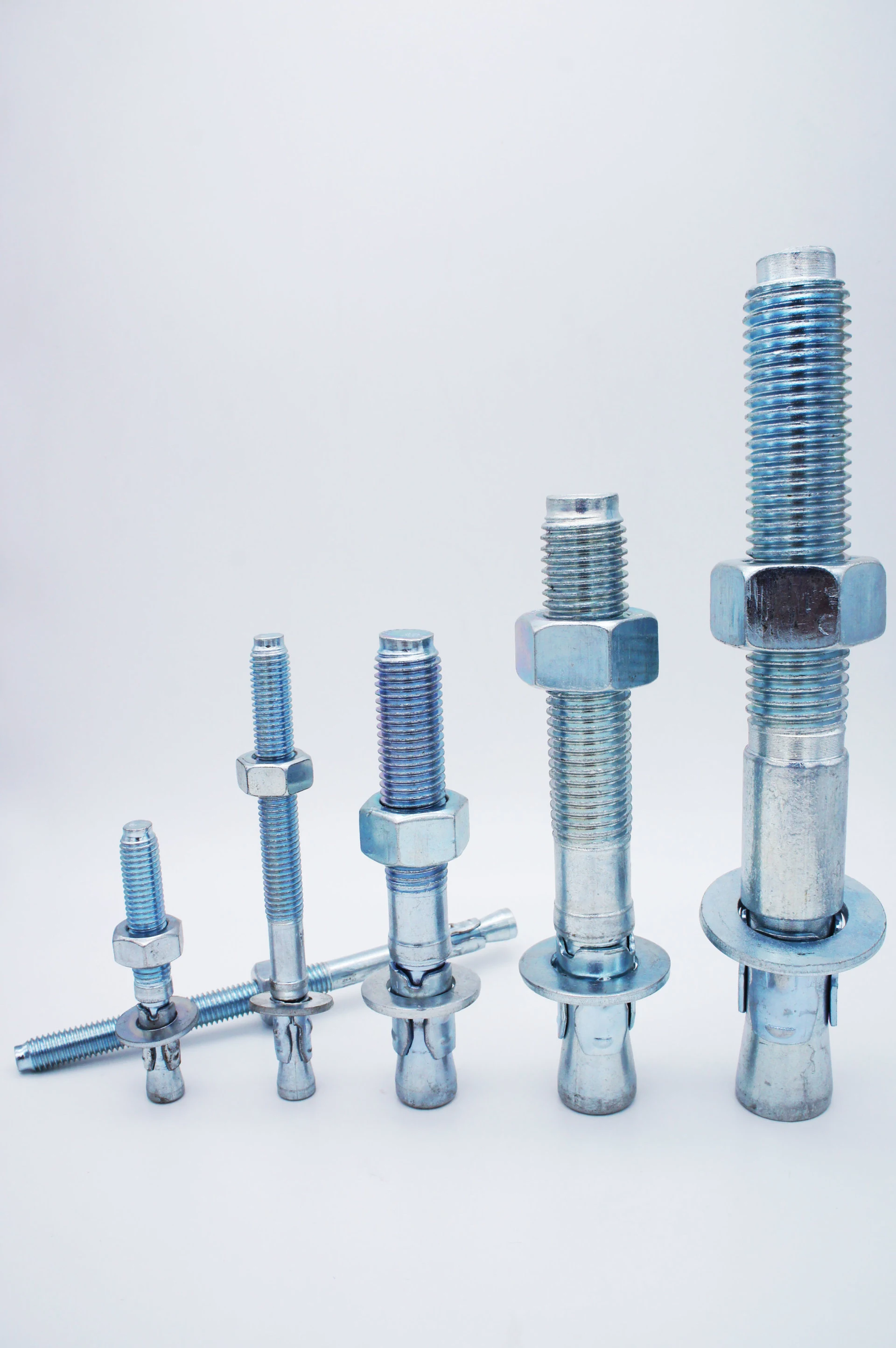 Custom M6-M24 Wedge Metal Anchor Bolts , Steel Zinc Plated Wall Anchor Bolts image