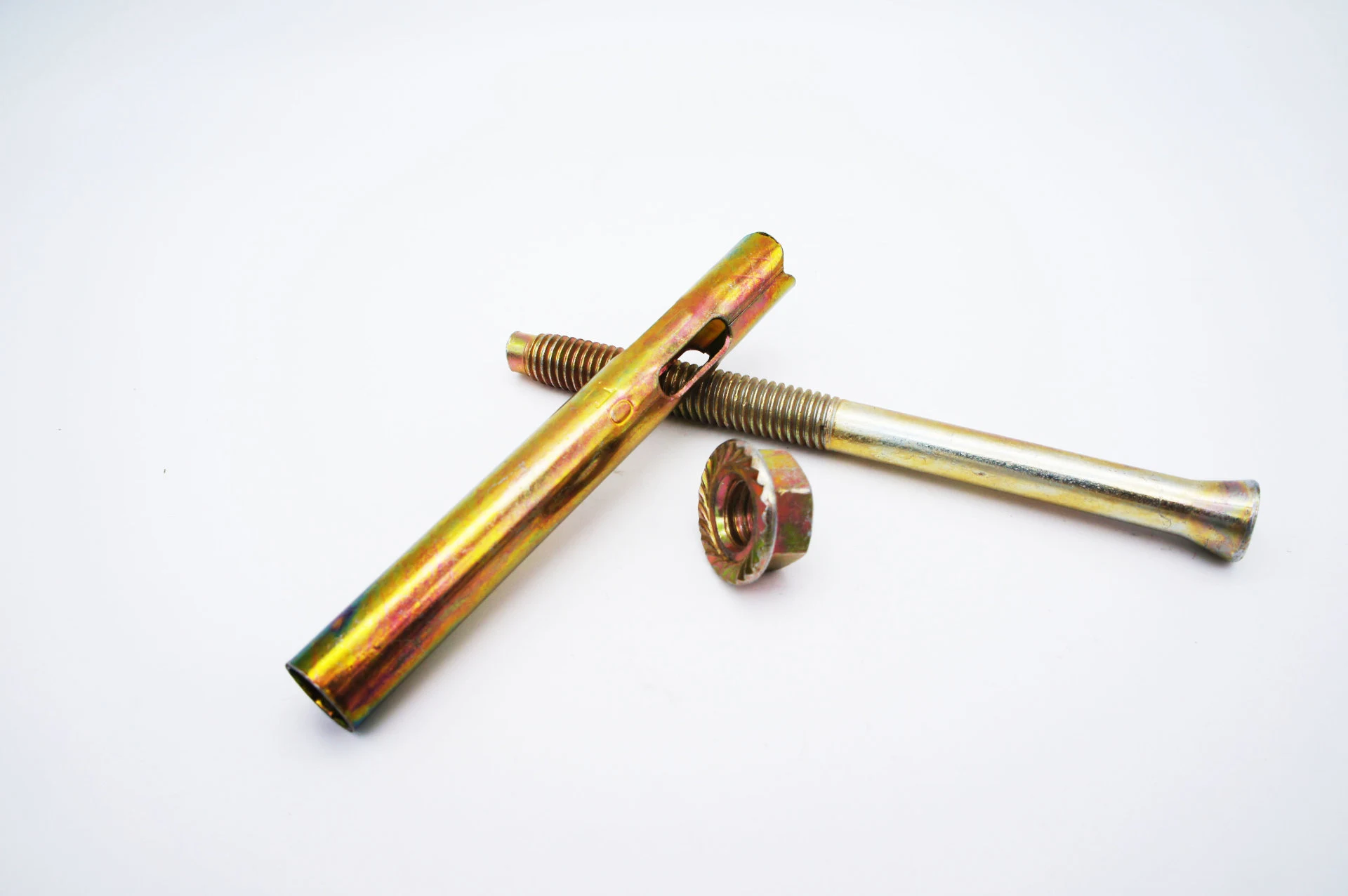 M10 M12 Sleeve Anchor Bolts Fasteners With hex bolt , Yellow Zinc image 3