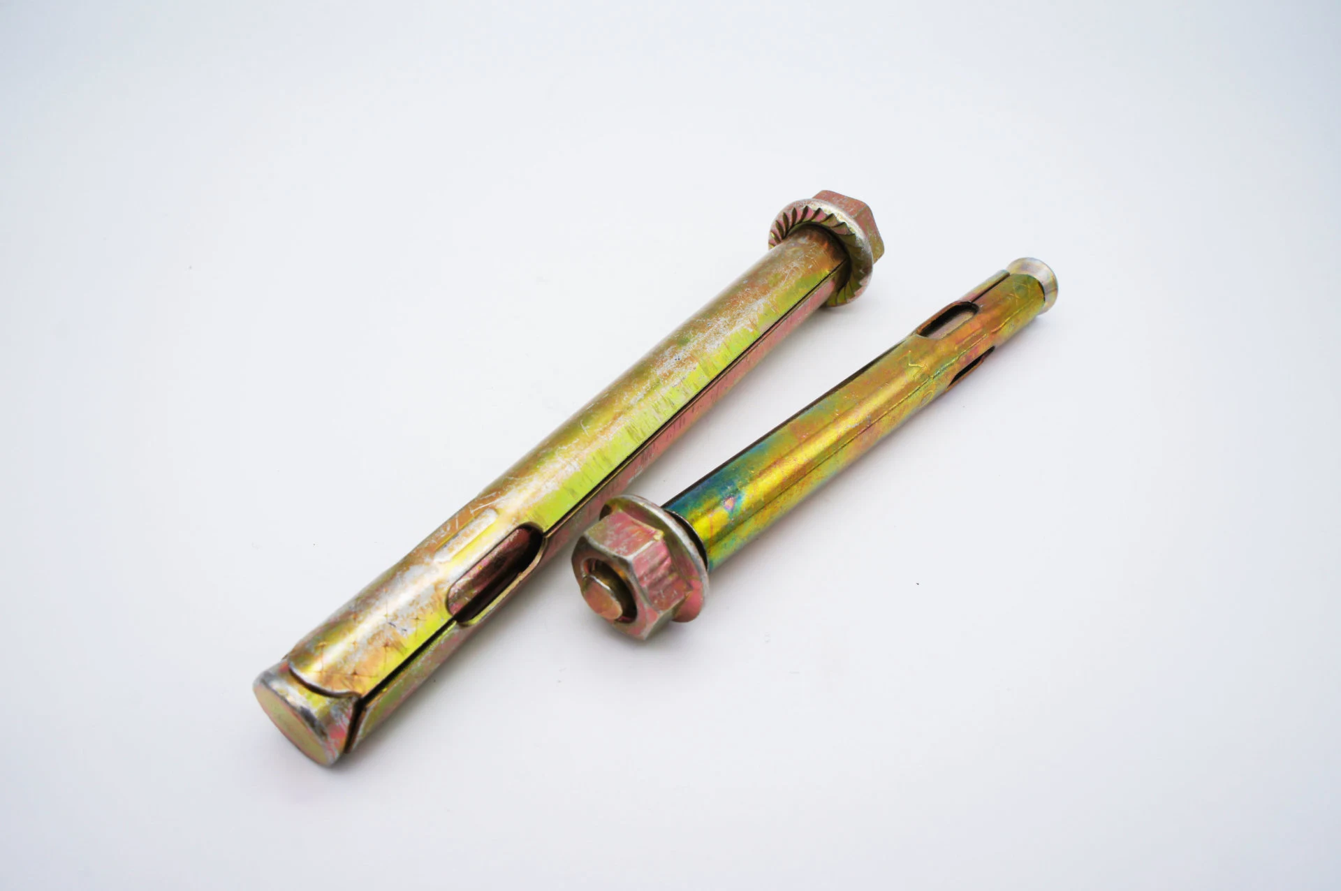 M10 M12 Sleeve Anchor Bolts Fasteners With hex bolt , Yellow Zinc image 2