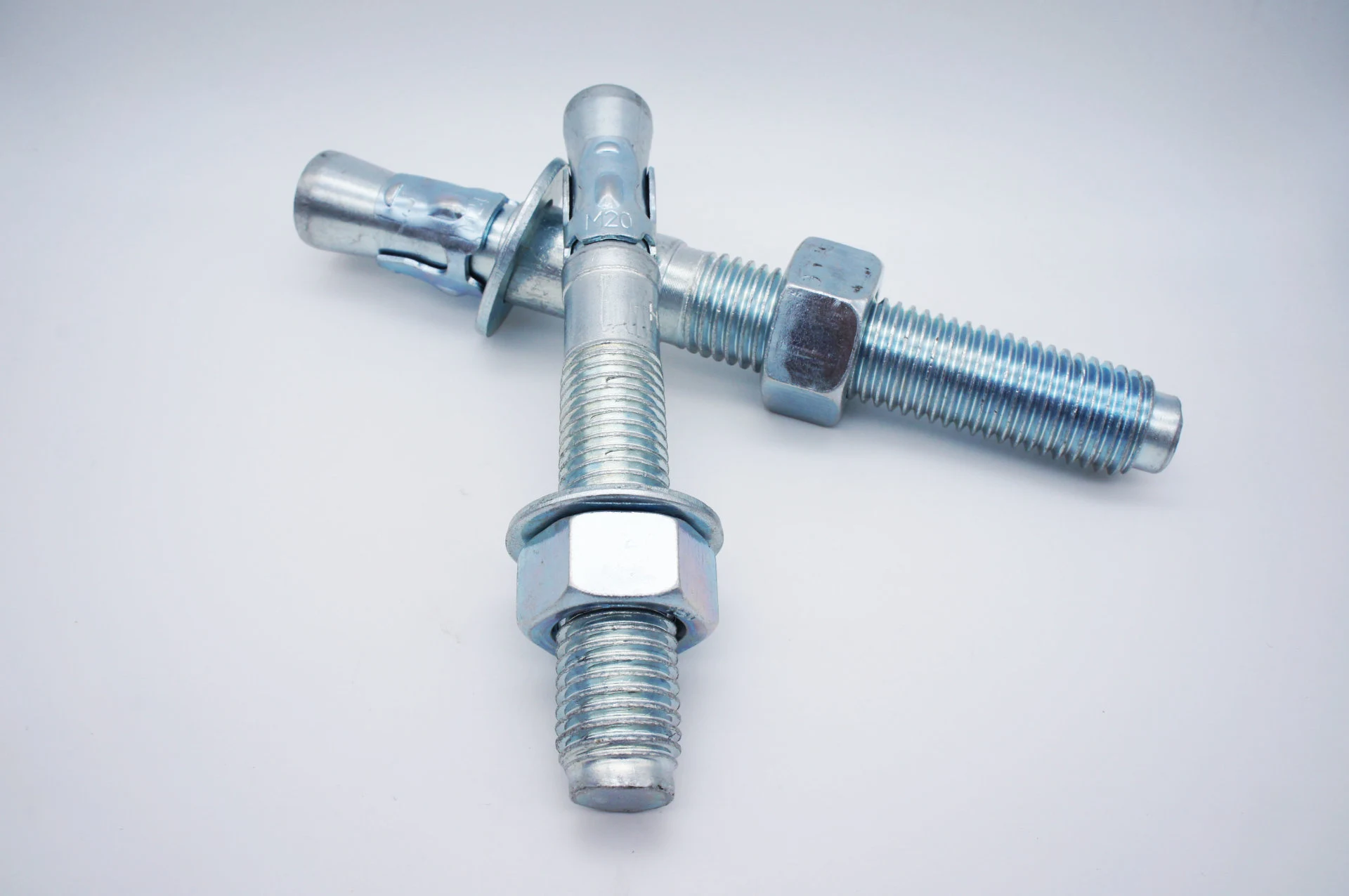 Wedge Metal Anchor Bolts M12x100 , Through Bolt Anchor For Concrete Carbon Steel image 2