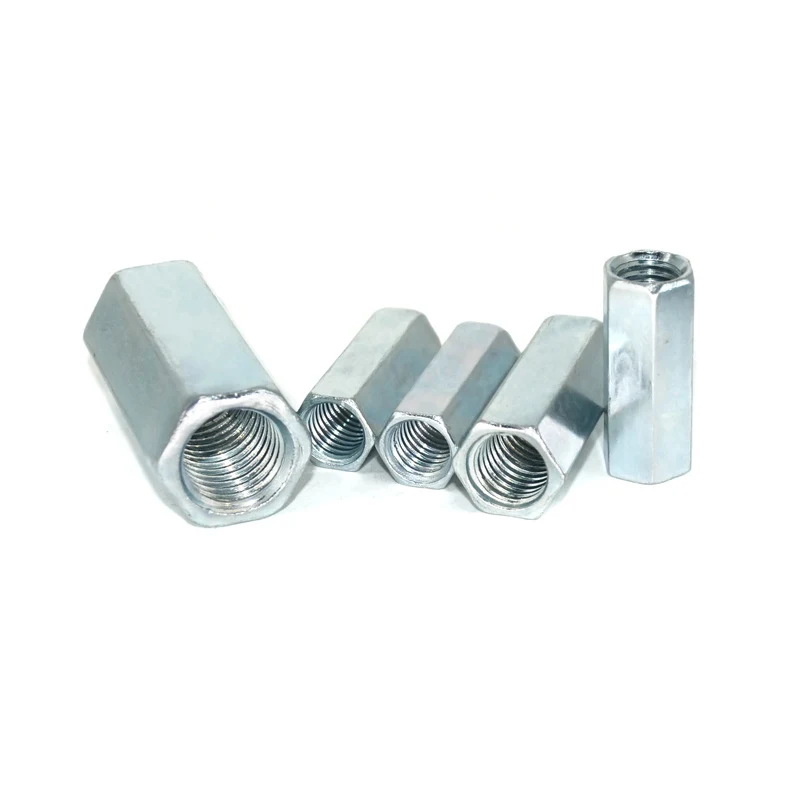 DIN6334 long nut hex nuts galvanized hexagon coupling nuts image