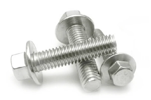 Flange-bolt 4.8 Grade Metal Hex Head Flange Bolt , Metric Hexagon Head Cap Yellow Zinc Plated