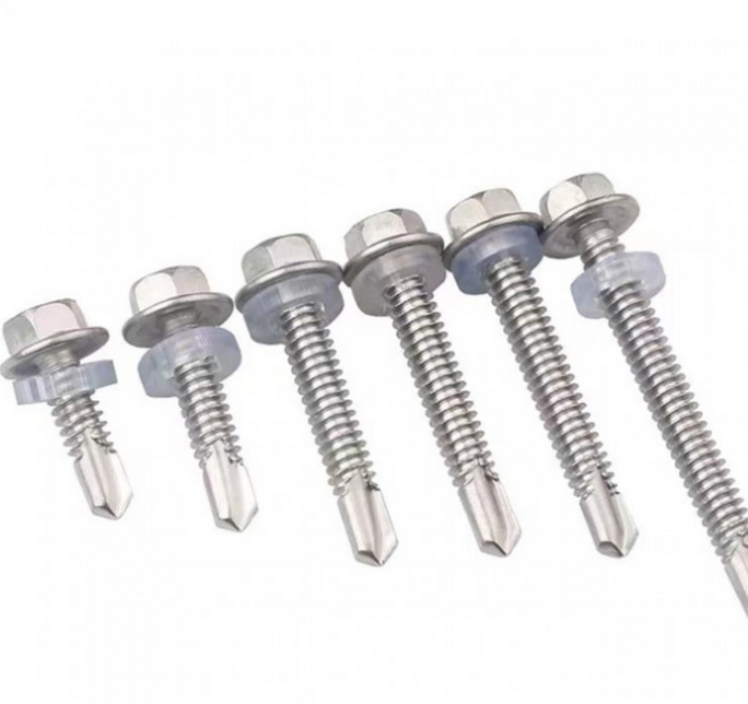 High Quality Hexagon Drill Tail Screw Color Zinc Steel Flange Face Self-drilling Screw