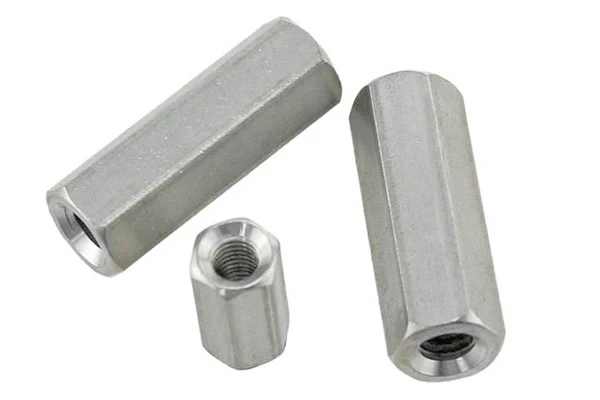 Long-hex-nut with zinc