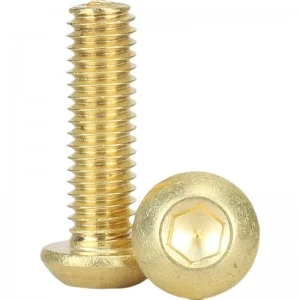 Copper Brass ISO7380 Button Head Hex Socket Bolts