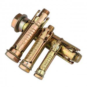 Three or four pieces of gecko expansion bolts color zinc plated gecko expansion screws