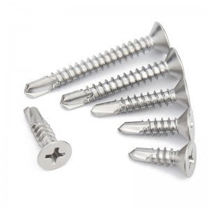 304 Stainless Steel Countersunk Screws Cross groove Flat head tapping screw